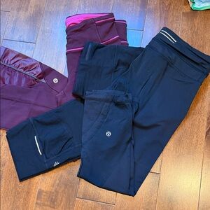 Lululemon and athleta 3/4 leggings